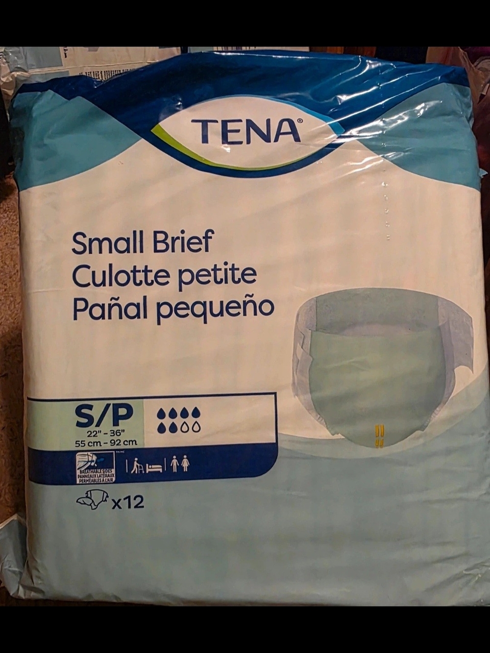 Tena Briefs - Incontinence Underwear - Size Small/P